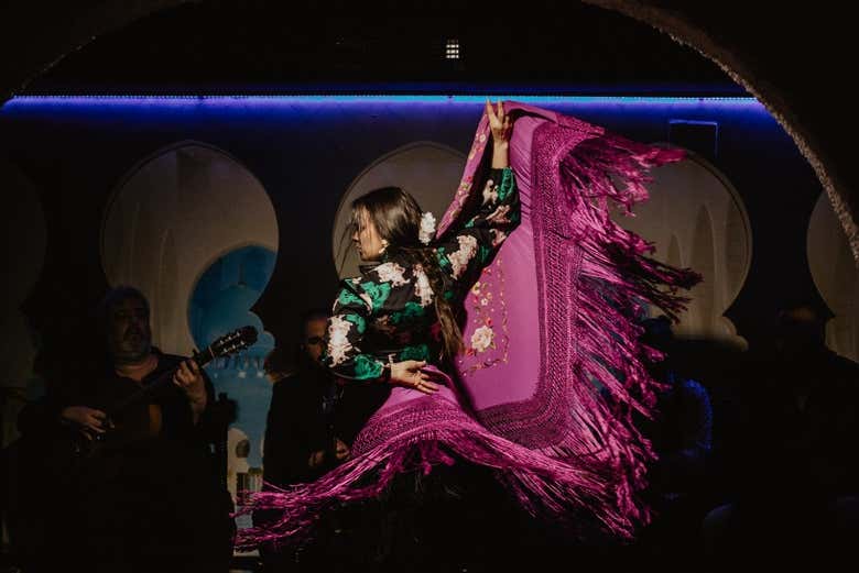 BailaorA do tablao flamenco El Jaleo